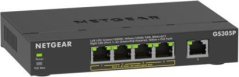 NETGEAR GS305P PoE Gigabit Ethernet Unmanaged Plus Switch, 1x 1G Ethernet Port, 4x 1G PoE Ethernet Port
