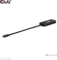 Club 3D Club3D MST-Hub USB 3.2 Typ C > 3x DP 4K60Hz St/Bu retail