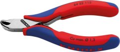 Knipex Kliešte tnące czołowe kątowe Pre elektroników bez skosu 115mm