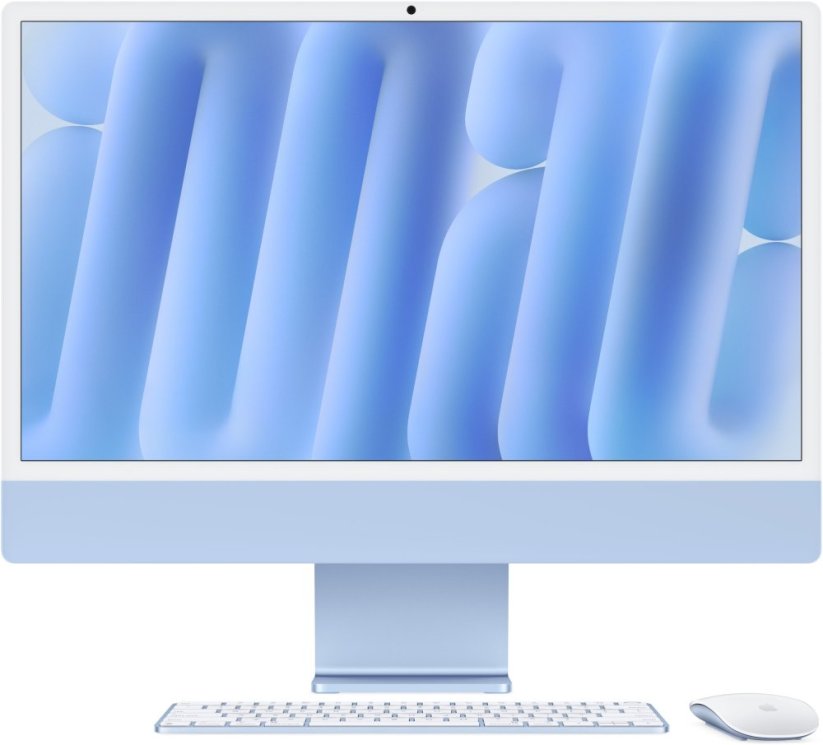 Apple iMac 24" M4 10C CPU, 10C GPU Nanotexturglas 24GB 1TB SSD 1GB Ethernet Klawiatura niemiecka Modrý (Z1K5_101_DE_CTO)