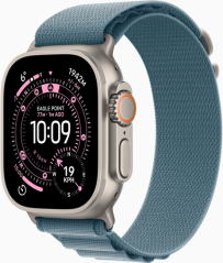 Apple Watch Ultra 3 GPS + Cellular 49mm Natural Titanium / Alpine Loop S Modrý (MEWK4QP/A)