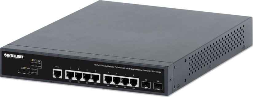 Intellinet Network Solutions INTELLINET 10-Port L2+ Managed PoE++ Switch 8x Gbit 2x SFP