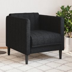 vidaXL vidaXL Fotel, Čierny, tapicerowany tkaniną