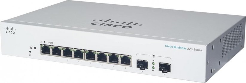 Cisco Cisco Prepínač Bus 220 SmtSwitch 8p GE PoE Ext PS 2x1G