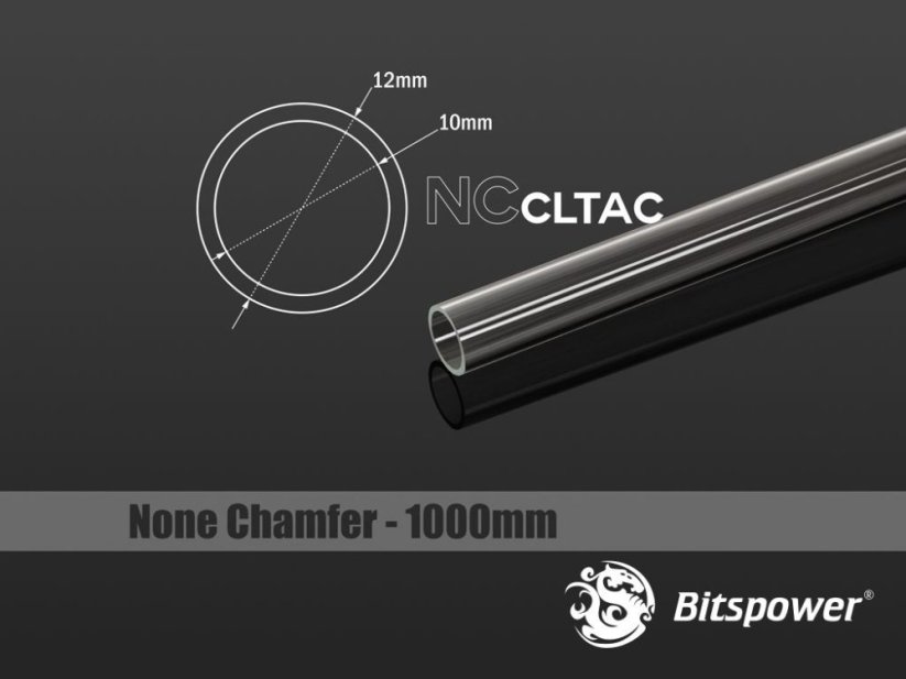 BitsPower Crystal Link Tube 12/10mm, 1000mm, przezroczysty (BP-NCCLT12AC-L1000)