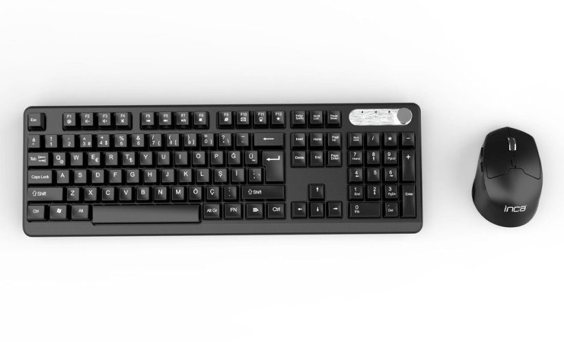 Inca INCA Tastatur IWS-549U   Wireless Set, Büro Design, Akku, SW retail