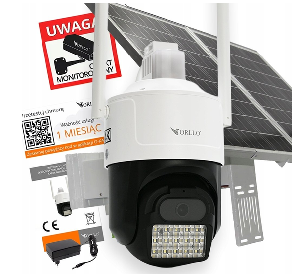 Solárny panel IP ORLLO 4K GSM AI 8MPx vonkajší Z17 ultra