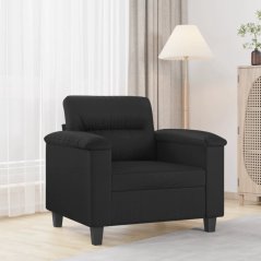vidaXL Fotel, Čierny, 60 cm, obity sztuczną skórą