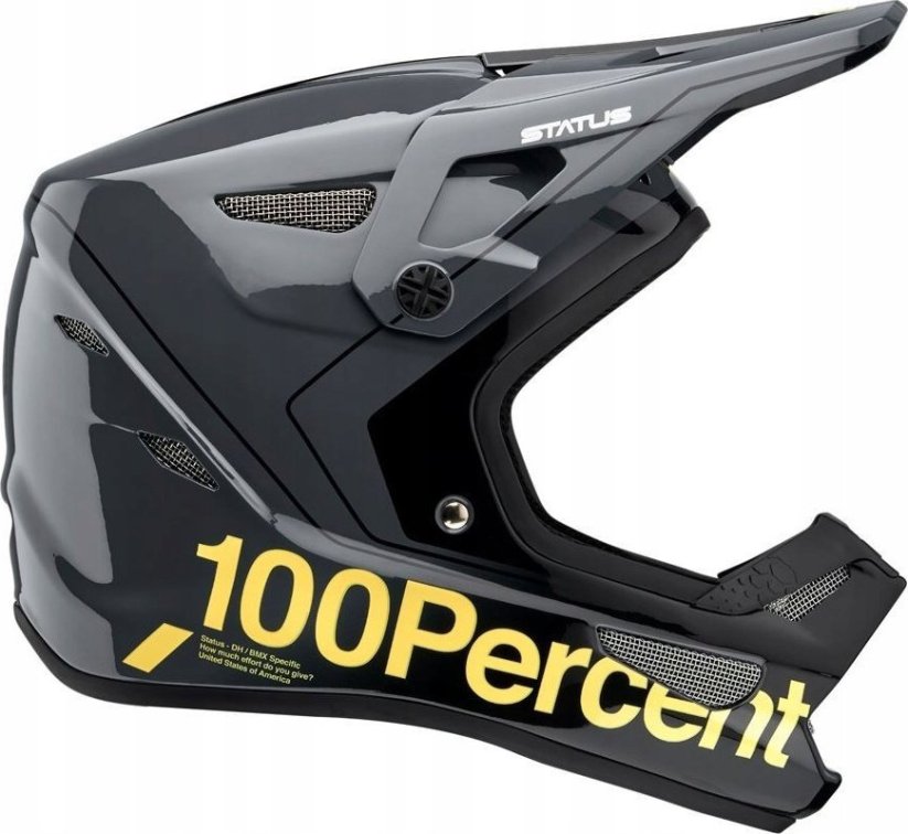 100% Prilba na celú tvár juniorski 100% STATUS DH/BMX Helmet Carby Charcoal roz. S (47-48 cm) (NEW)