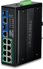 TRENDnet 10-Port Industrial Gigabit 400W PoE++ DIN-Rail Swit