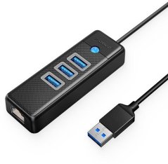 Orico Adapteris ORICO PW3UR-U3, 3x USB ir 1x RJ45
