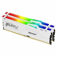 Kingston kingston Pamięć DDR5 Fury Beast RGB 64GB(2*32GB)/6400 CL32 XMP Biela