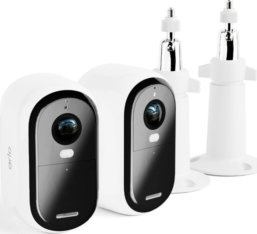 Arlo ESSENTIAL 2 FHD Outdoor Camera 2pack W/2-Wall Mount Retail BDL