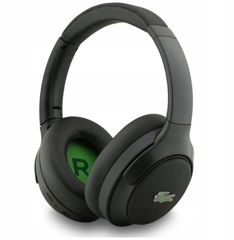 Lacoste Słuchawki nauszne Lacoste Petit Pique ANC Bluetooth Čierny