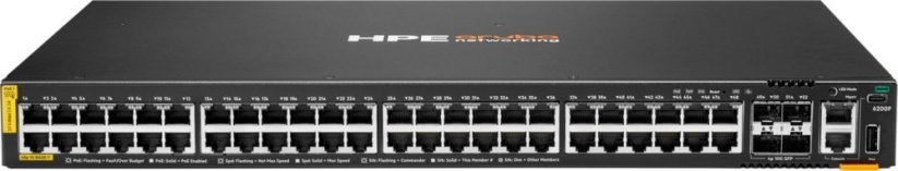 HP HPE Aruba Networking CX 6200F 48G Class-4 PoE 4SFP+ 370W Switch (EN)