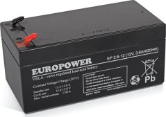 Europower akumulátor 12V 3.6Ah AGM Europower EP3.6-12