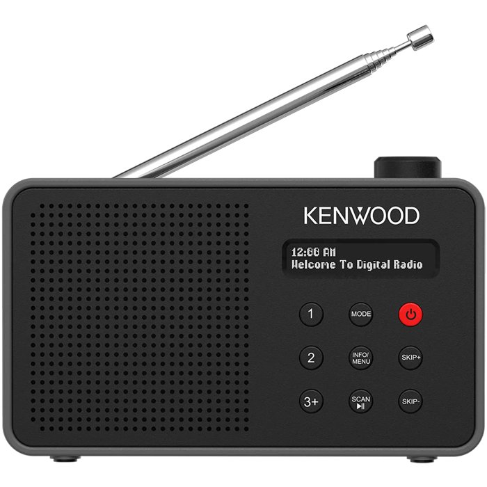 JVC Kenwood CR-M25DAB Radio – DAB+ FM Bluetooth – Automatic Safety Alert – Black and Grey