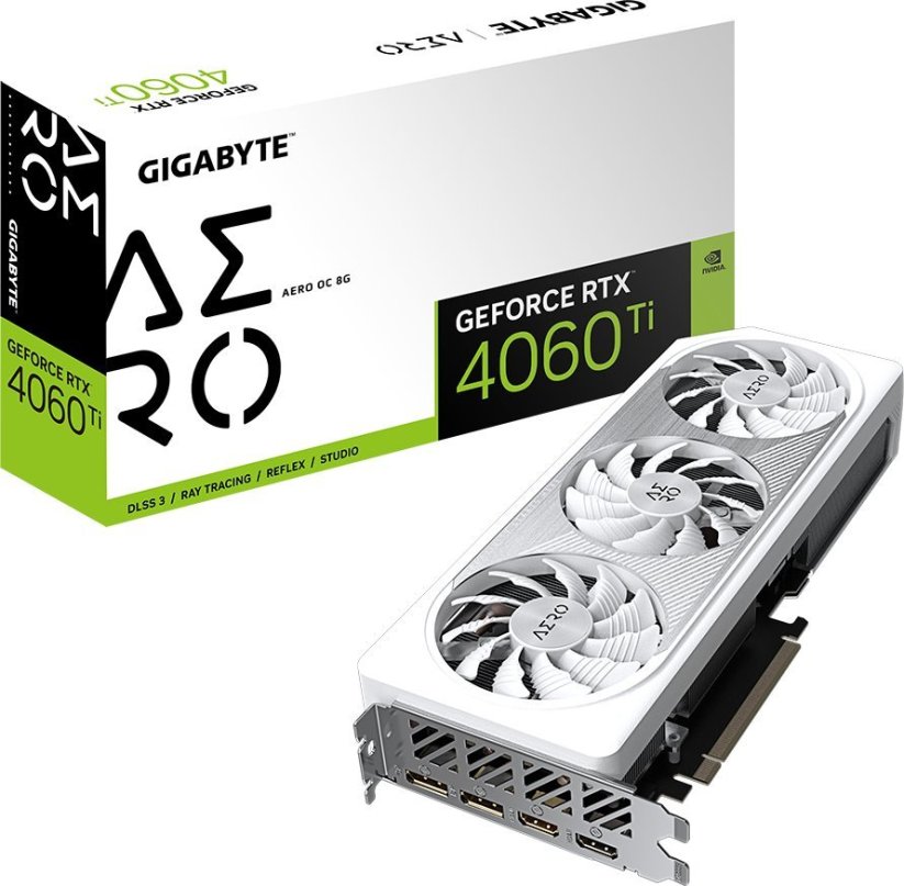 Gigabyte GeForce RTX 4060 Ti Aero OC 8GB GDDR6 (GV-N406TAERO OC-8GD)