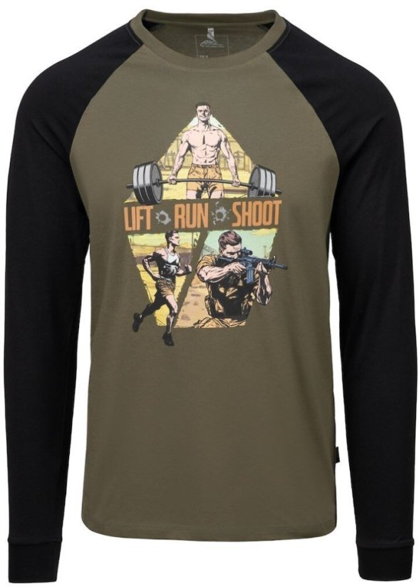 Helikon-Tex T-shirt Long sleeve (Lift, Run, Shoot) - Olive Gre