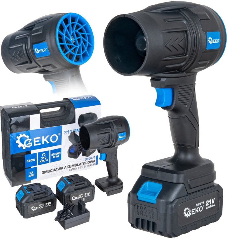 Geko Dmuchawa akumulátorowa Portable 2x4.0Ah 21V (5903418306564)