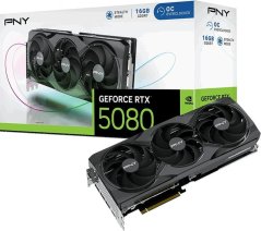 PNY GeForce RTX 5080 Triple Fan Overclocked 16GB GDDR7 DLSS4 (VCG508016TFXPB1-O)
