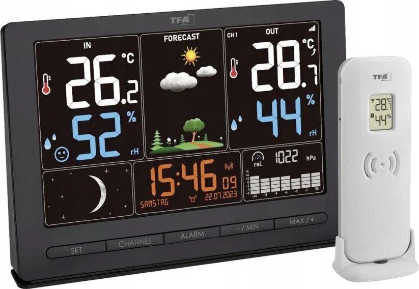 TFA TFA 35.1118.01 black SEASON Wireless Weather Station