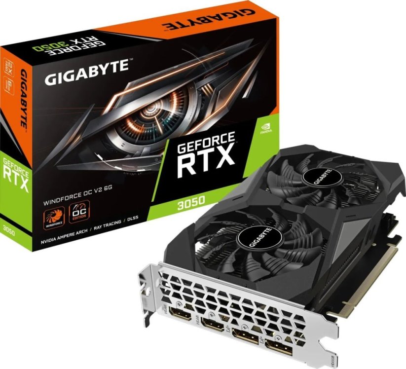 Gigabyte GeForce RTX 3050 Windforce OC V2 6GB GDDR6 (GV-N3050WF2OCV2-6GD)