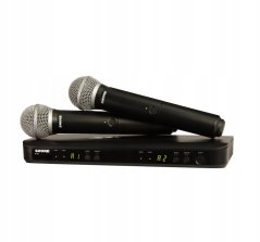 Shure BLX288E/PG58-H8E - System bezprzewodowy z podwójnym odbiornikiem i mikrofonami PGA58 (518-542 MHz)