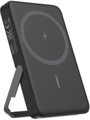 Deltaco Išorinė baterija 5000 mAh DELTACO, su stoveliu, bevielė, PD 20 W, magnetas, juoda / PB-Q1007 / 1903254