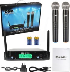 DNA DNA KVM 2 mikrofony bezprzewodowe system nagłośnienia 518-542 MHz