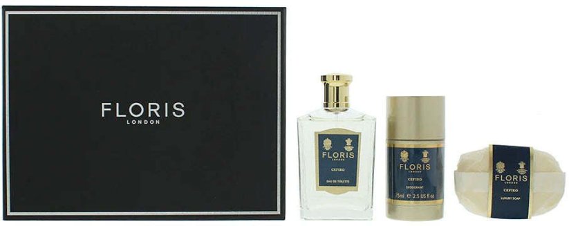 Floris Set Floris Of London: Cefiro, Eau De Toilette, Unisex, 100 ml + Cefiro, Scented Soap Bar , 100 g + Cefiro, Anti-Perspirant, Deodorant Stick, Unisex, 75 g Unisex