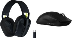 Logitech G435 Czarne (981-001050) + G PRO X SuperLight 2 (910-006630)