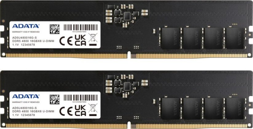ADATA DDR5, 32 GB, 4800MHz, CL40 (AD5U480016G-DT)