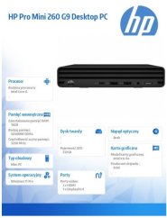 HP hp inc. Komputer Mini Pro 260 G9 i5-1335U 512GB/16GB/W11P      998L4ET