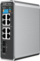 TP-Link Ruijie Reyee RG-NIS2100-8GT2SFP-HP| Switch zarządzalny przemysłowy, 10 portów, 8xGE, 1xPoE++, 7xPoE+, 300W, 2xSFP, L2, Cloud