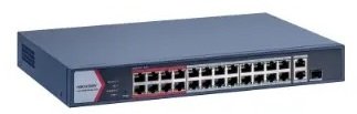 Hikvision Prepínač sieťový zarządzany Fast Ethernet (10/100) obsługa PoE Sivý (DS-3E1326P-EI/M)