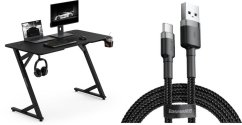 SENSE7 Vamo 120 czarne+ kabel usb