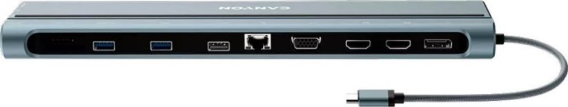 Canyon CANYON Hub DS-90, 14w1, USB-C, Sivý