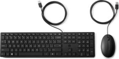 HP HP 320MK USB Wired Mouse Keyboard Combo - Black - US ENG