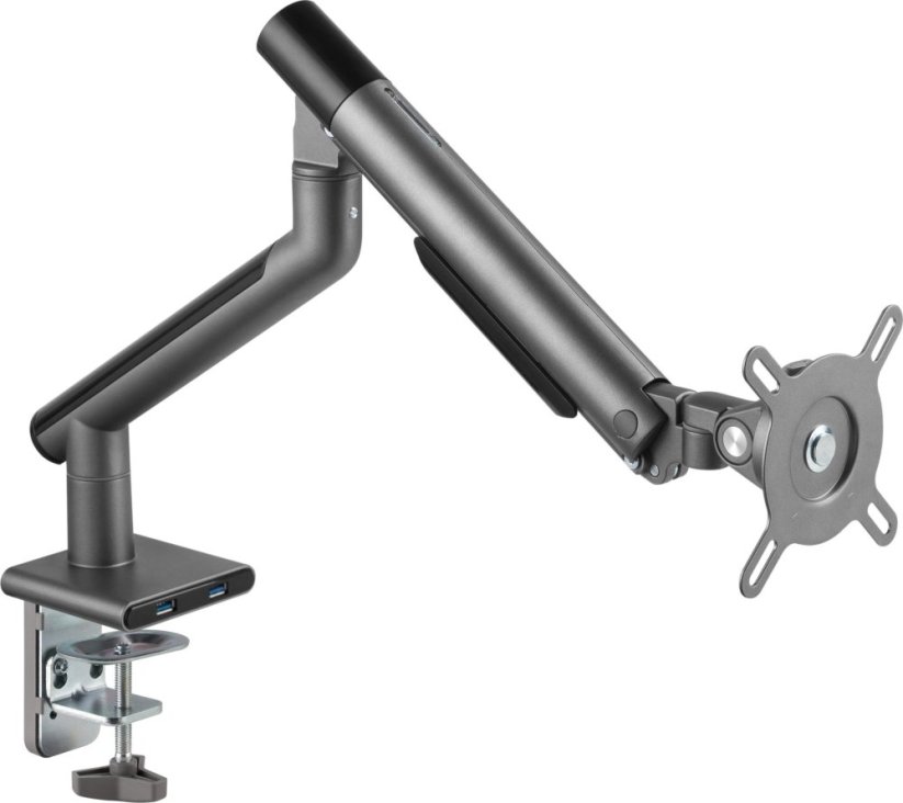 Alterzone Arm One USB Aluminum Monitor Arm, 2 x 3.0 USB Ports, Grau
