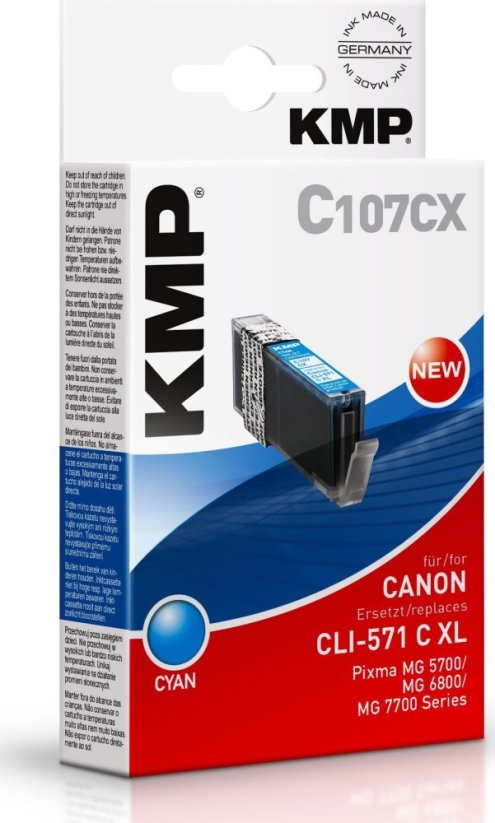 KMP Patrone Canon CLI-571 C XL comp. cyan pigm. C107CX - 1569,0003