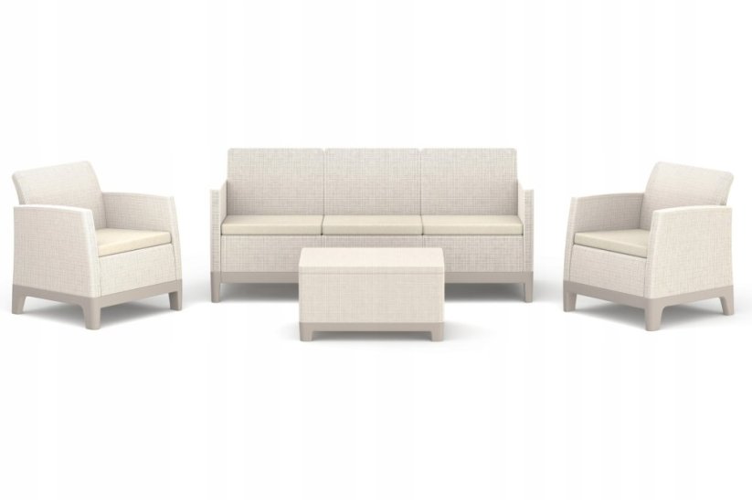 Keter Sada mebli záhradných Scandi Forma 3 Seater Set Sivý jajeczny/svetlý Béžový (8711245162720)