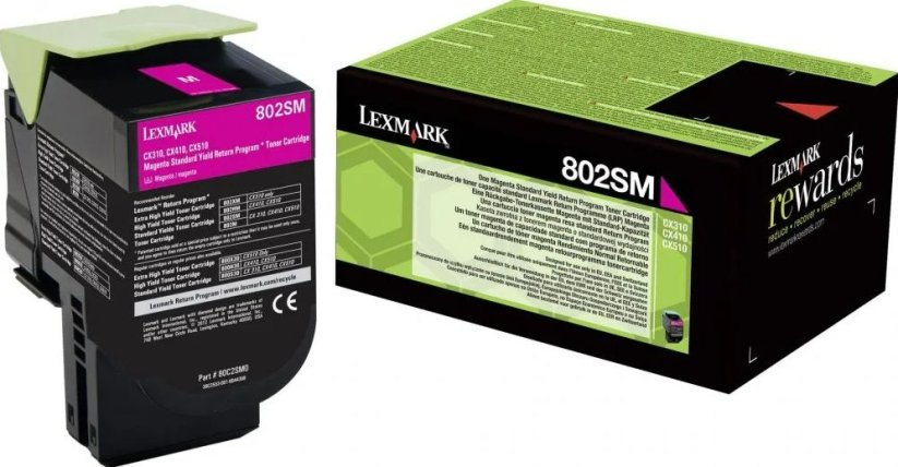 Lexmark 80C2SM0 Magenta Originál  (80C2SM0)