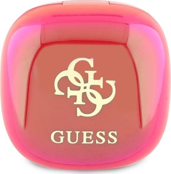 Guess Guess Bluetooth headphones GUTWSJ144ESF TWS + docking station fuchsia/fuschia Iridescent 4G Printed Logo