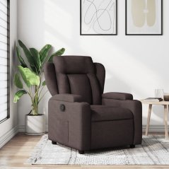 vidaXL vidaXL Fotel rozkładany, tmavoHnedý, obity tkaniną