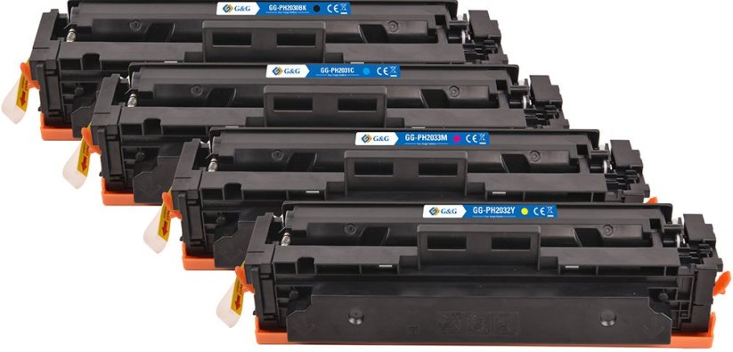 G&G NT-PH2030BK/C/M/YB-V5-UP-4-S1 kaseta z tonerem 4 ks Náhradný Purpurowy Cyjan Žltý Čierny