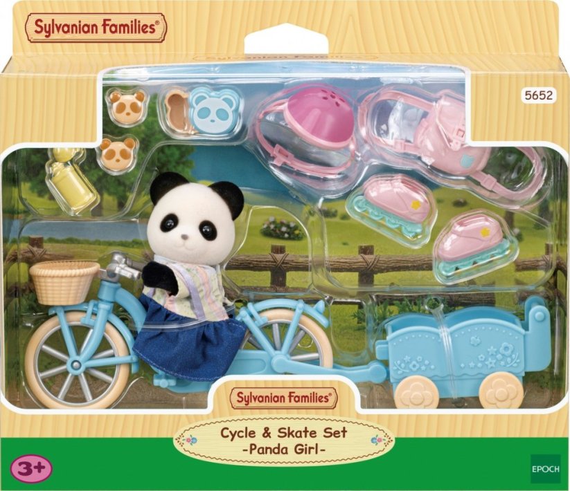 Epoch Sylvanian Families Panda Rosalina Sada Bicykel i wrotki 5652
