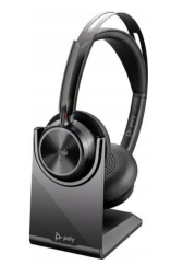 Poly Voyager Focus 2  USB-C-C + adaptér USB-C/A + nabíjacia kolíska