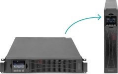 Digitus Zasilacz awaryjny UPS DIGITUS Online Rack 19" LCD 2000VA/2000W 4x12V/9Ah 8xC13 1xC20 USB RS232 RJ45