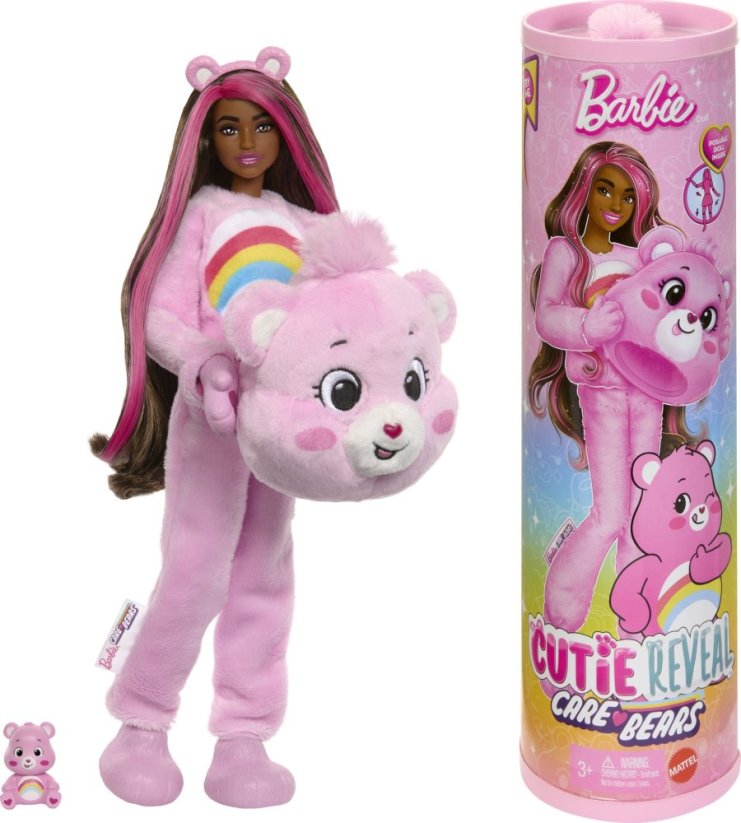Mattel „Barbie Cutie Reveal Care Bears“ siurprizų rinkinys Cheer Bear (JCN95)
